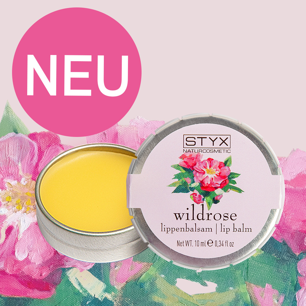 Der zertifizierte Lippenbalsam mit BIO-Wildrosen&ouml;l pflegt die Lippen und hinterl&auml;sst ein sanftes, geschmeidiges Gef&uuml;hl.